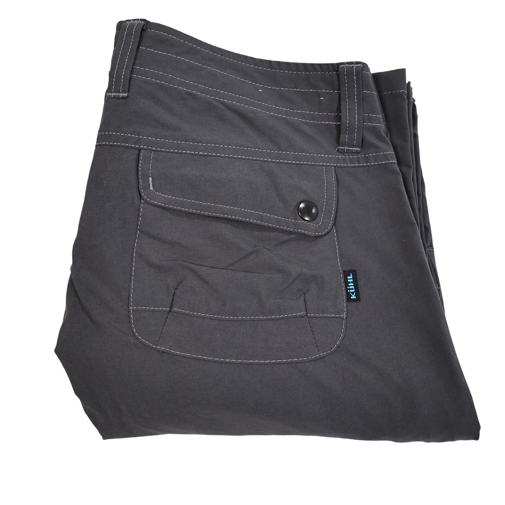 KUHL Women's Size 8 Charcoal Grey Cargo Utility Outdoor Gorpcore Hiking Pants